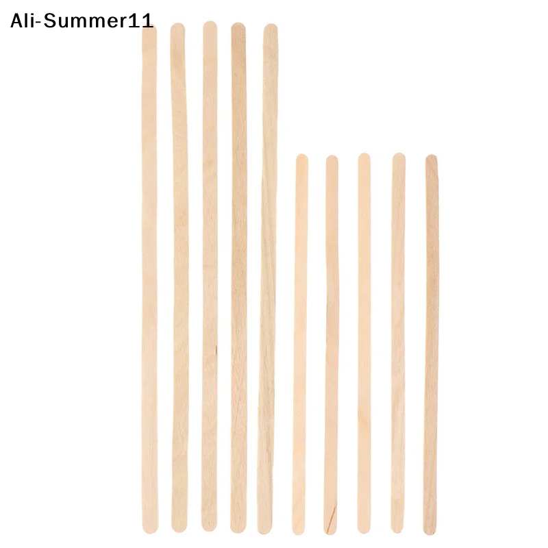 【Bp0】Wood Colored Ice Cream Stick Children's Creative Wooden DIY Handmade Popsicle Stick Mixing Stick Disposable Coffee Stick