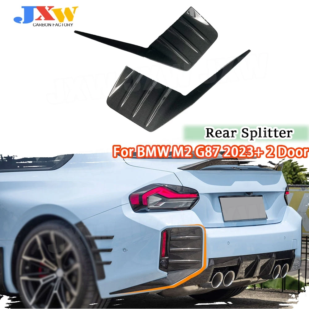 

Dry Carbon Fiber Rear Bumper Splitter Fog Light Cover Air Vent Trim Side Outlet Intake Frame For BMW M2 G87 2023+ 2 Door FRP