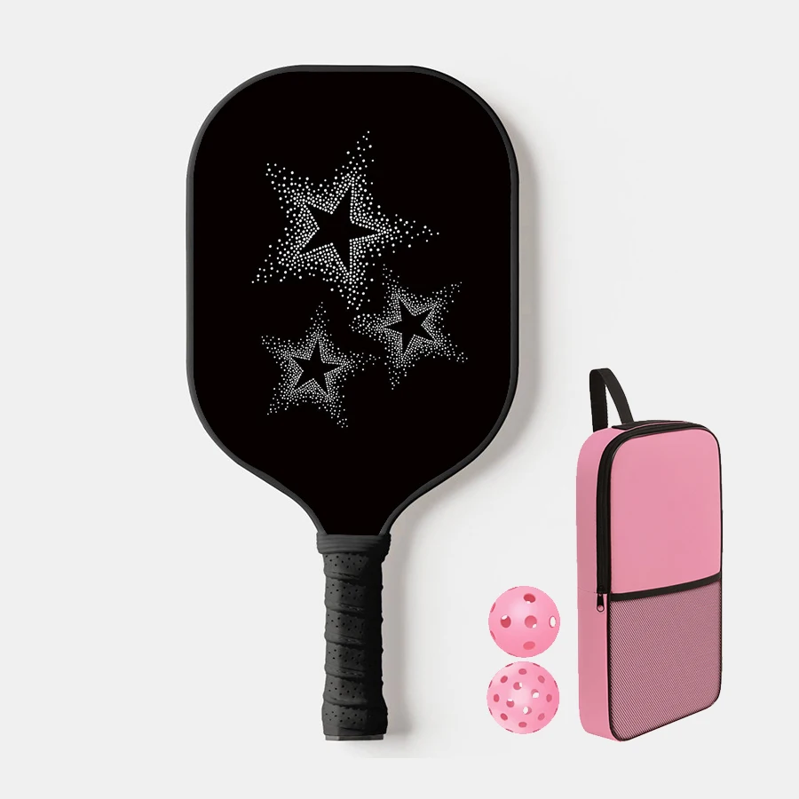 

Lucky051 Thermoformed T700 Raw Carbon Fiber Fiberglass Pickleball Paddle Spin Textured Surface With Foam Edge Ergonomic Grip