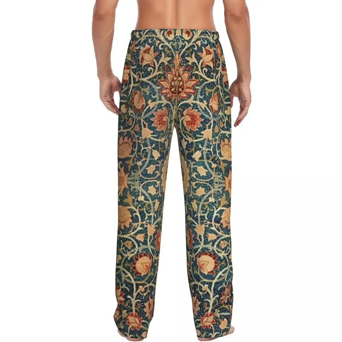 Custom Holland Park William Morris Pajama Pants Men Sleepwear Sleep Lounge Bottoms with Pockets