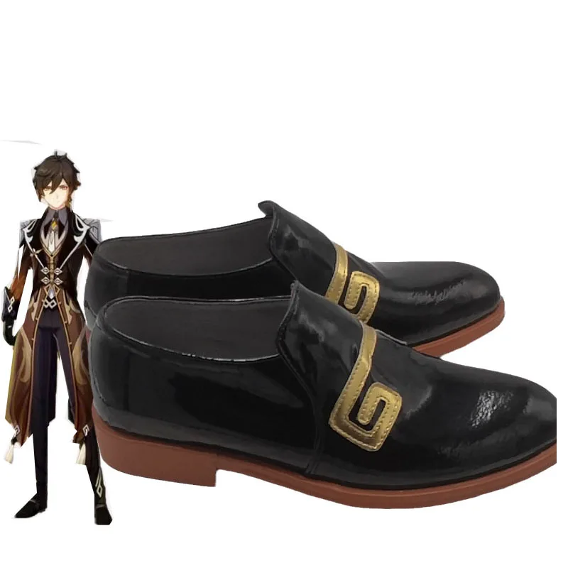 Anime Game Genshin Impact Zhongli Cosplay Halloween Party Shoes Costume Accessories Zhong Li Cosplay Shoes