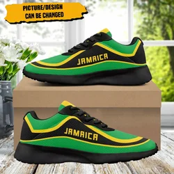 Fashion JAMAICA National Flag Pattern Flat Shoes Women Autumn Outdoor Sneakers Teen Casual Shoes Wear-Resistant Gym Tennis Shoes