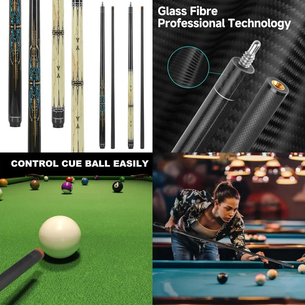 

Professional 58 Low Deflection Fibreglass HomeSeason Billiard Pool Cue Stick