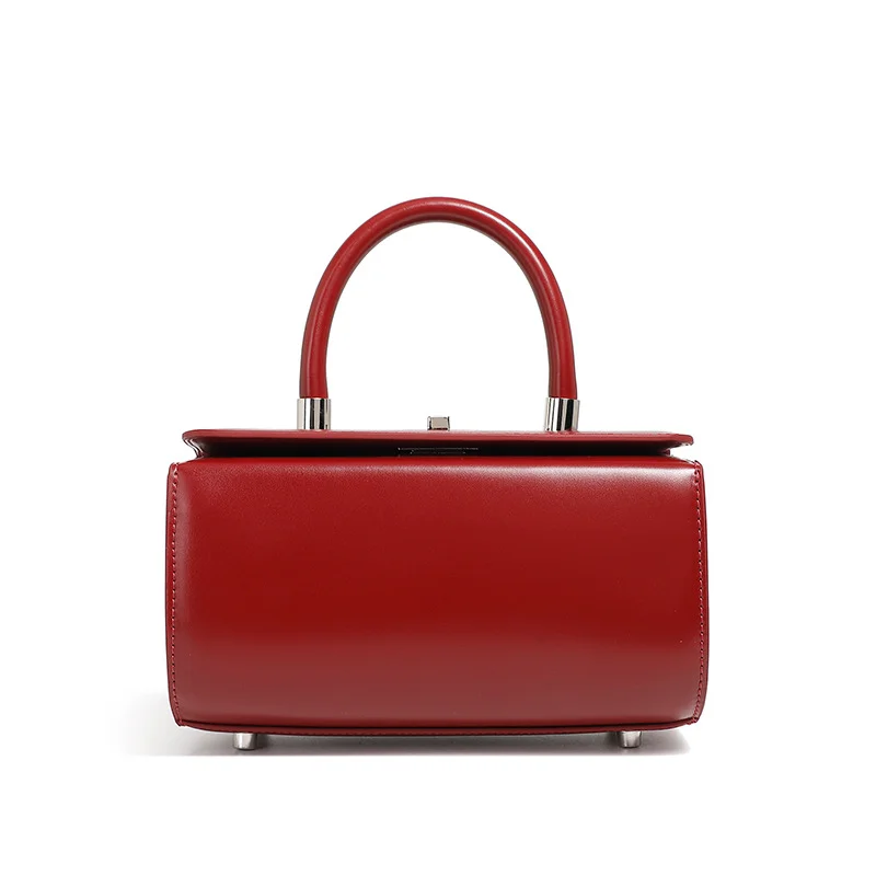 

Second Layer cowhide niche design high-grade texture women's 2025 Genuine leather Crossbody Shoulder Hand bag