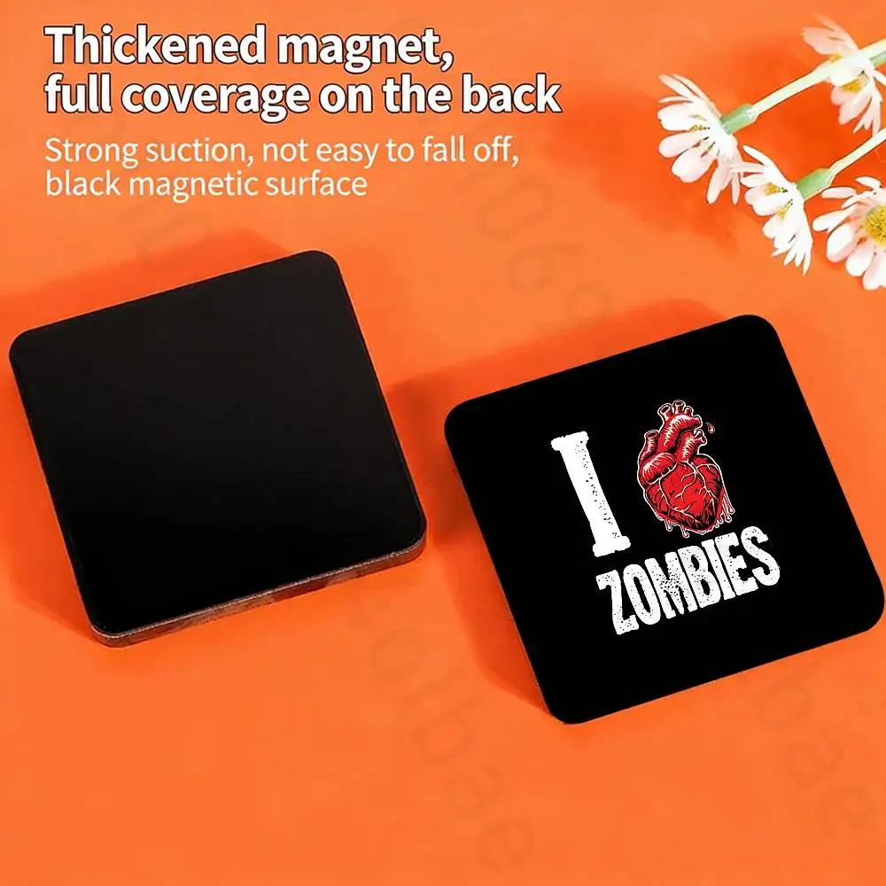 I Heart Vampires Zombies Fridge Magnets Magnetic Refrigerator Memorial Gifts For Kitchen Office Locker Travel Home Deco