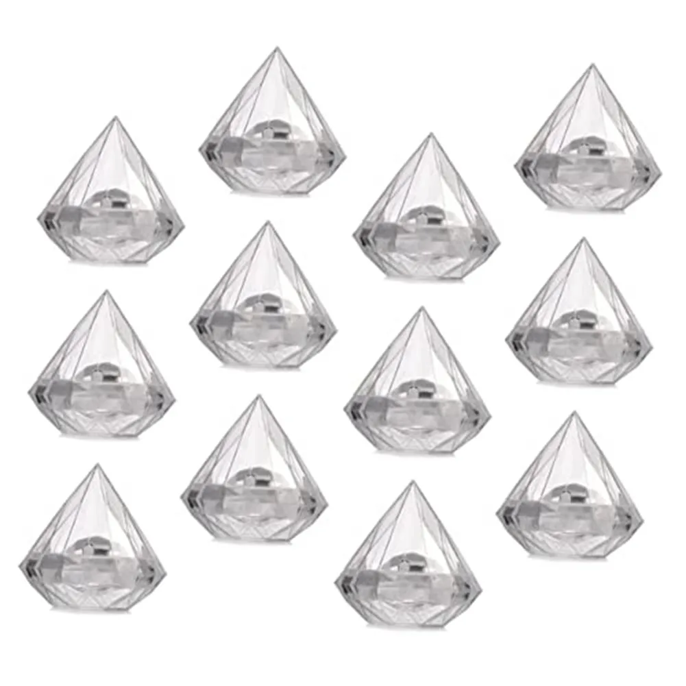 

CLEAR Diamond-Shaped Candy Boxes Elegant Candy Storage Boxes Treat Packaging Elegant Candy Containers Spacious Capacity