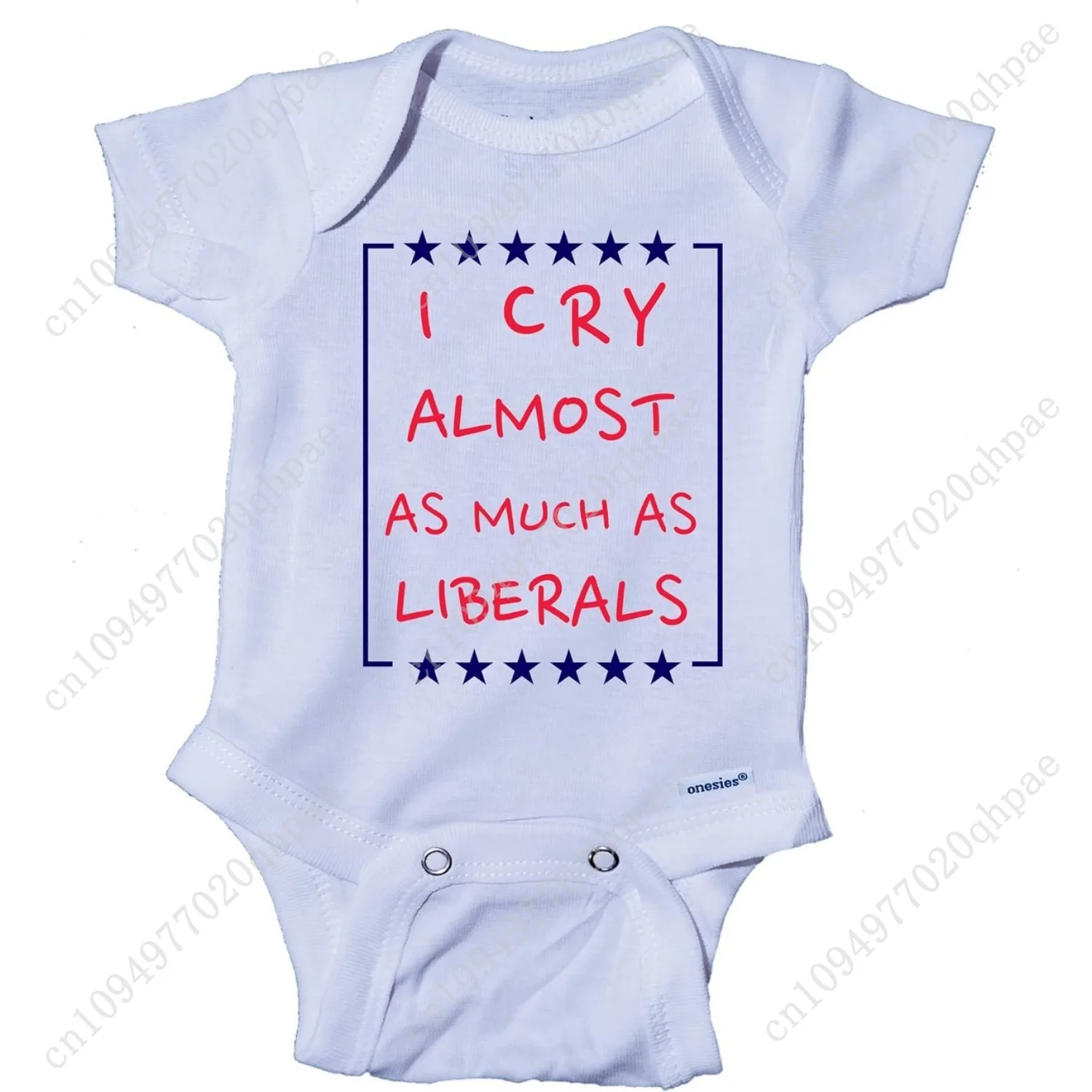 

Ink Trendz I Cry Almost As Much As Liberals Onesie Funny Conservative Baby Bodysuit Patriotic Newborn Outfit for Boys & Girls
