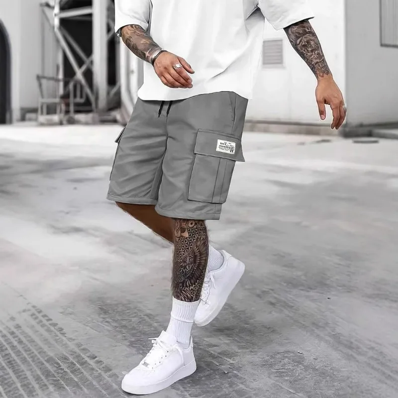 تصميم جديد الأوروبي حجم مستقيم عارضة السراويل الرجال الصيف المد الأسود متعدد الألوان عمال خمسة السراويل