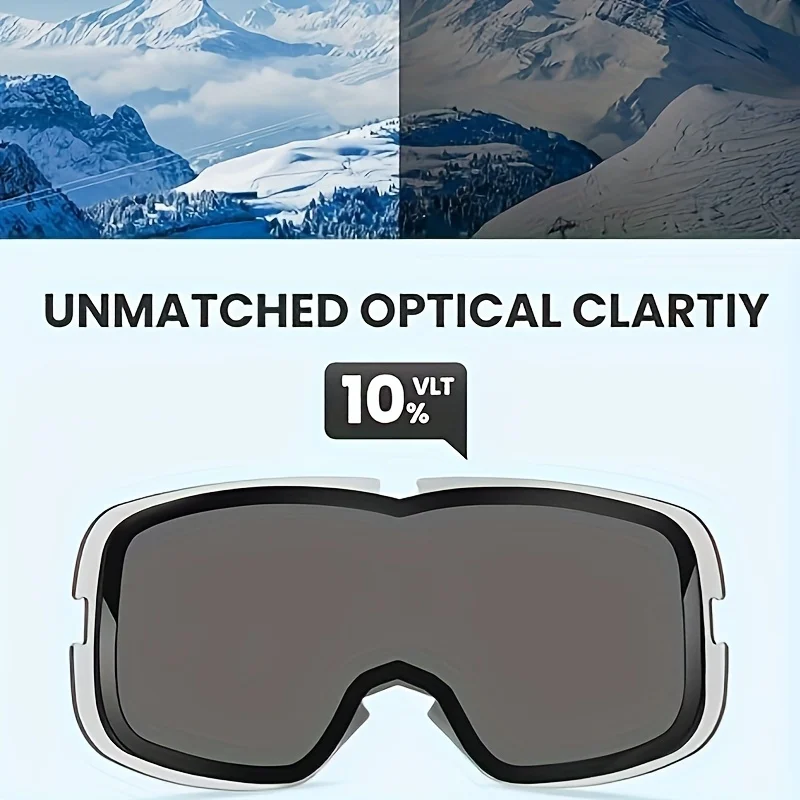 Occhiali da sci OutdoorMaster Owl OTG, occhiali da snowboard da neve per uomo donna gioventù, antiappannamento, protezione UV al 100%
