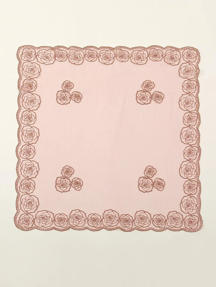 80x80 سنتيمتر الأزهار الدانتيل مربع باندانا الحجاب-تنفس روك التطريز الحجاب الحجاب للنساء المسلمات #4