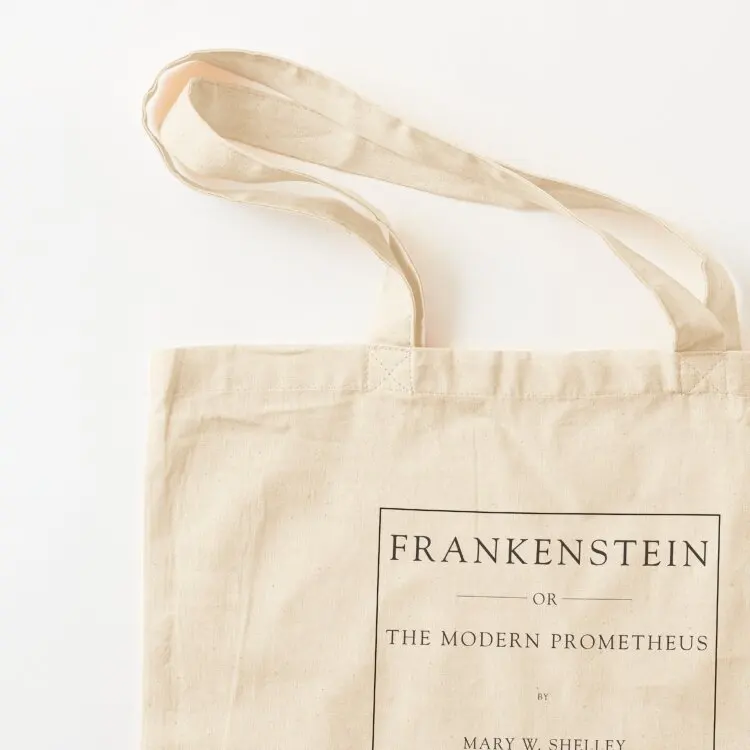 FRANKENSTEIN book shirt first edition title page Mary Shelley Bram Stoker Dracula Vampire GothicTote Bag