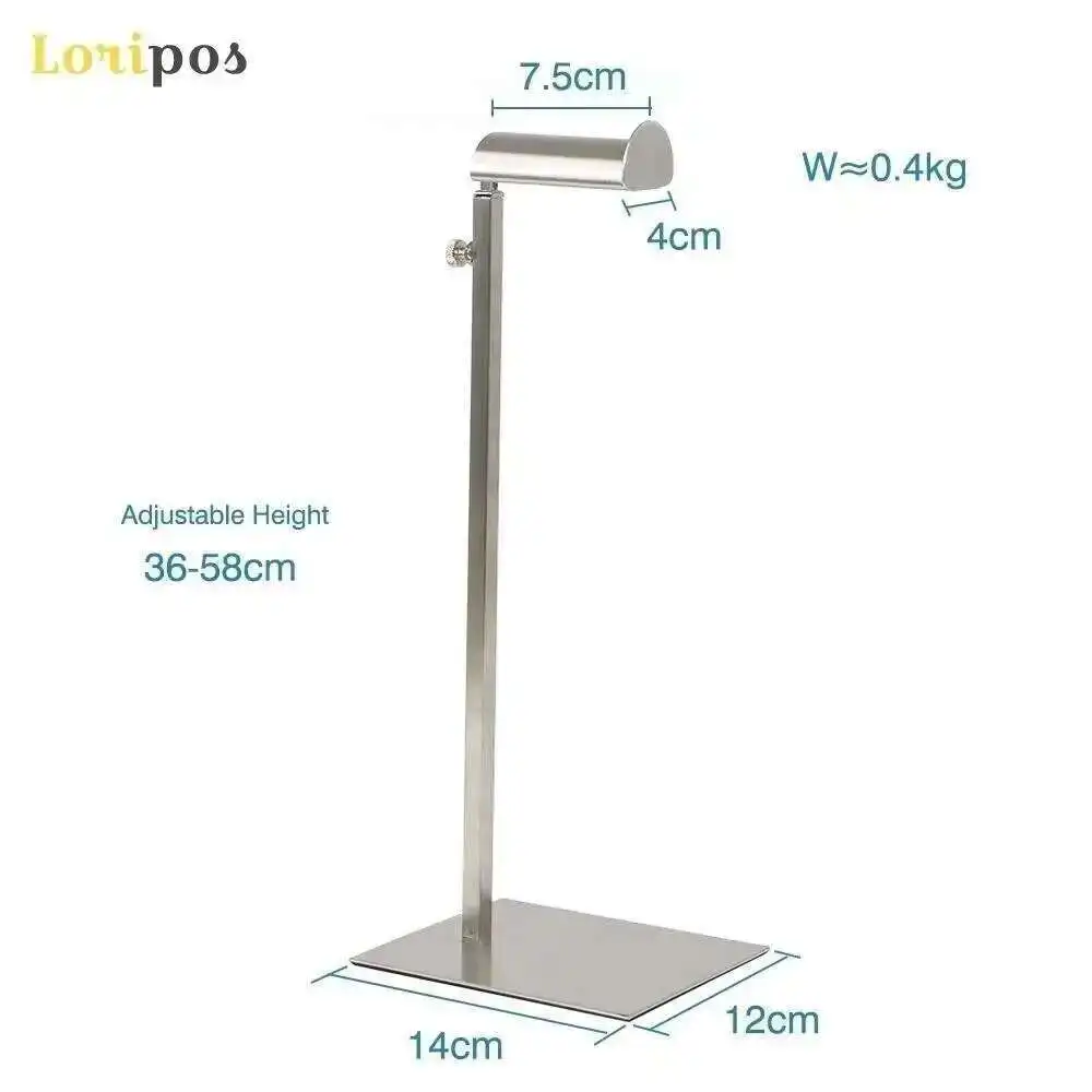 Counter Adjustable Handbag Stand Display Metal Handbag Display Rack Women Bag Display Holder Hanger Clothing Store Accessories