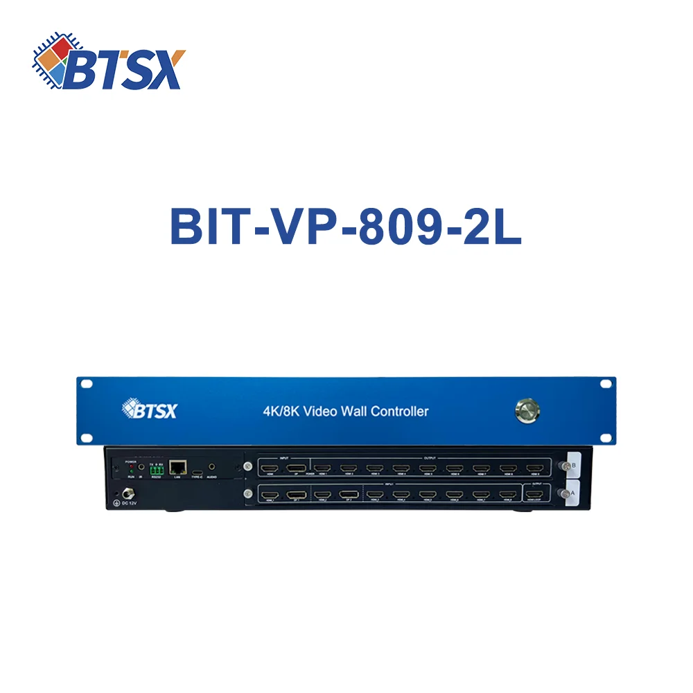 FCC CE Multi-Channel Video Wall Controller 8-Input 9-Output Seamless Matrix Switching for Video Wall Conferencing