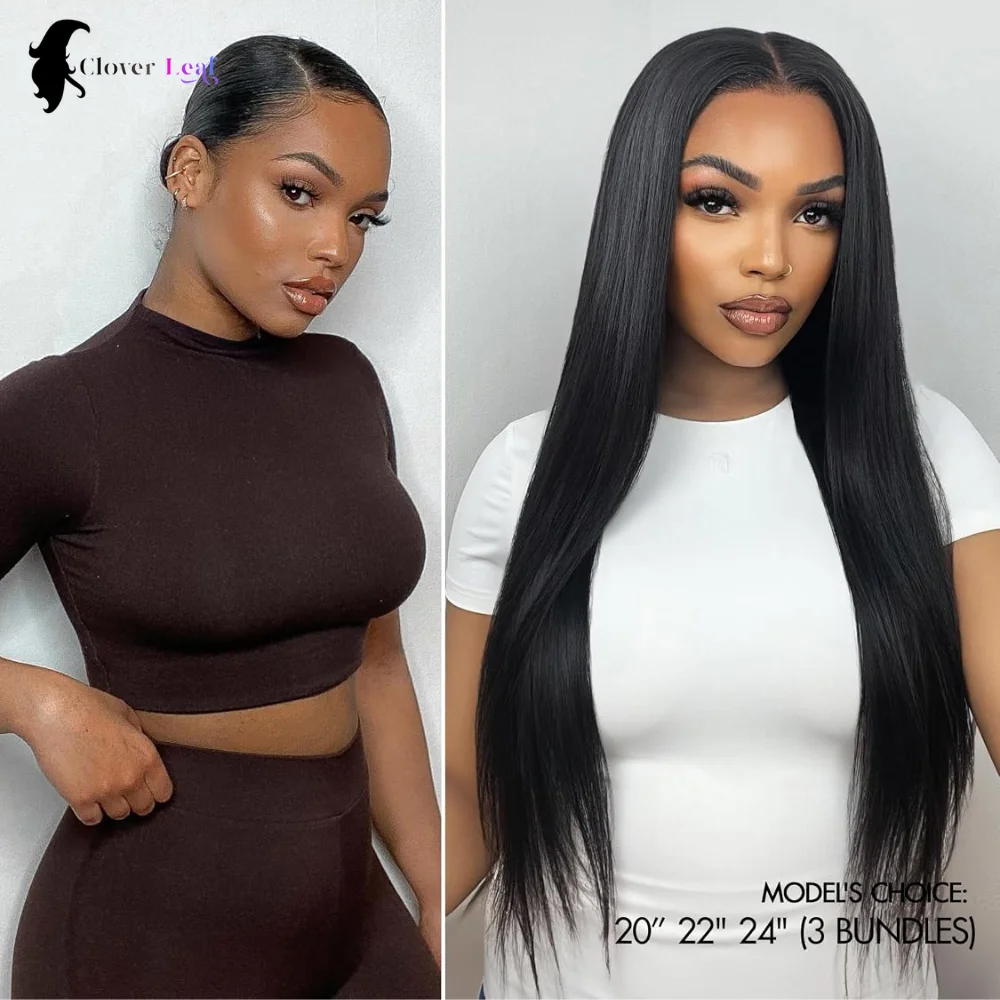 26 28 30 32 Inch Straight Bundles Human Hair 12A Unprocessed Quality Virgin Raw Hair Brazilian 1 3 4 PCS Straight Human Hair Bundles Extensions view 2