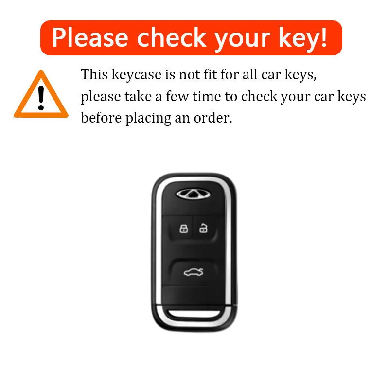 B Car Remote Key Case Cover Protective Keychain zincalloy PU leather For CHERY Tiggo 8 Tiggo 7 FLY 19 Tiggo 5X keys accessories