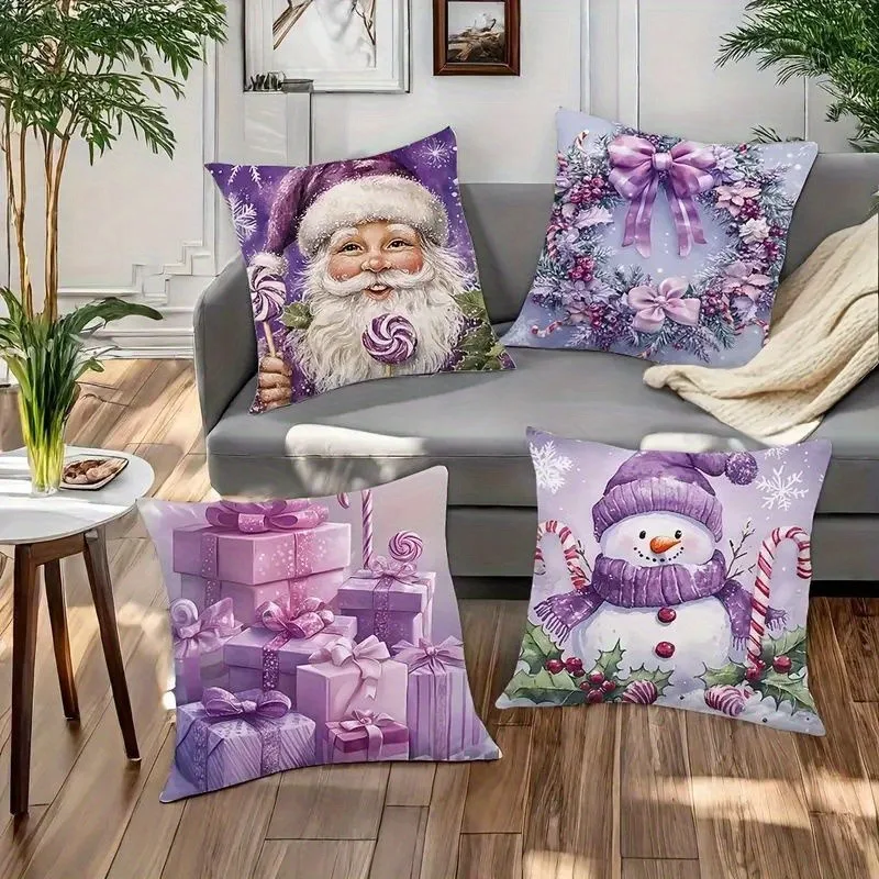 Christmas decoration pillowcase Santa Claus Snowman pillow cover Sofa cushion suite room home decoration New Year gift