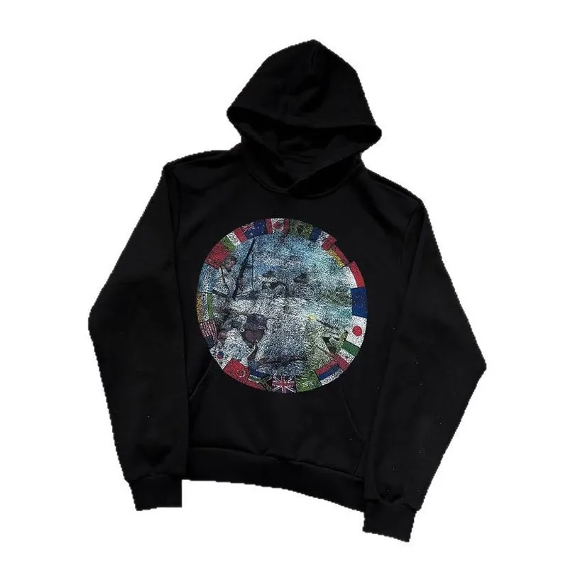 Automne gothique Hip Hop femmes INS pull à capuche coréen rue décontracté esthétique Graffiti imprimé Harajuku sweat à manches longues