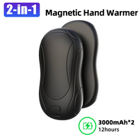 2Pack Magnetic Rechargeable Hand Warmers with 3 Heat Settings Pocket-Sized Light Sleek Stylish for Winter Outdoor/Skiing 2025NEW