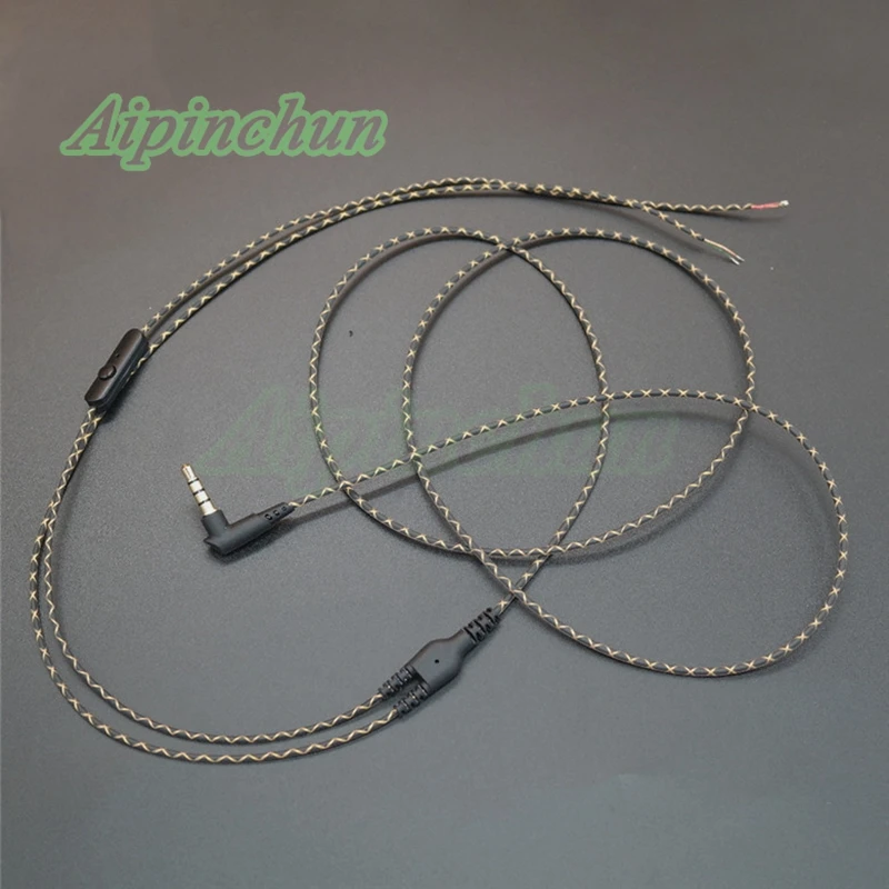 Aipinchun-Cable de Audio para auriculares, Conector de repuesto con micrófono, 3 colores, 3,5mm, AA0186