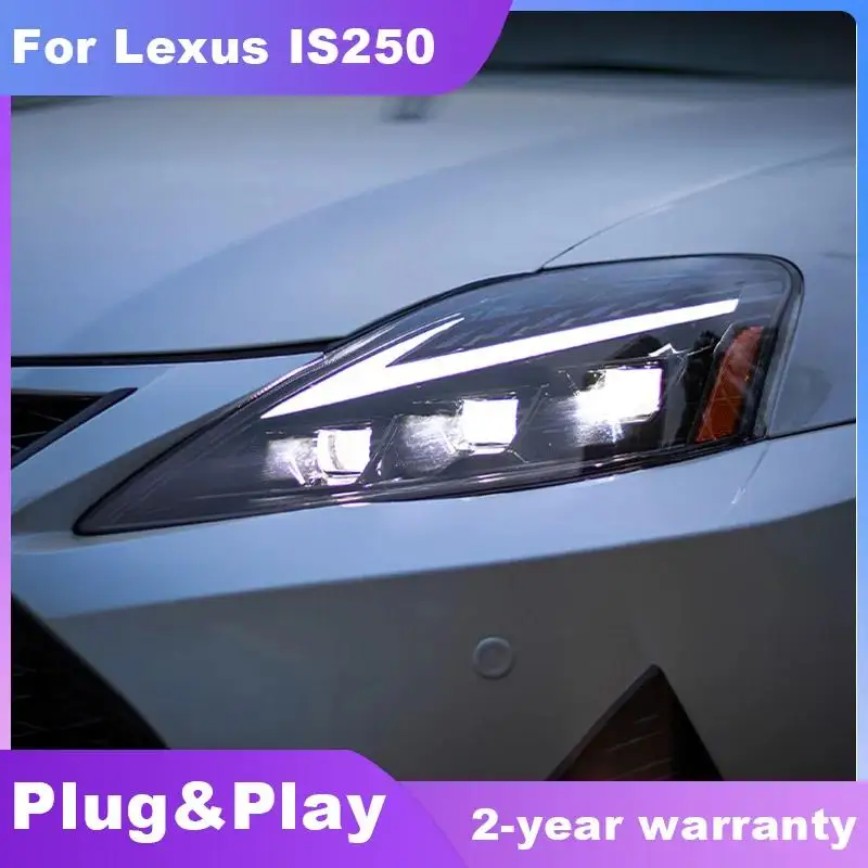 

Head Lamp for Lexus is250 LED Headlight 2006-2012 Headlights is300 is350 DRL Turn Signal High Beam Angel Eye Projector Lens