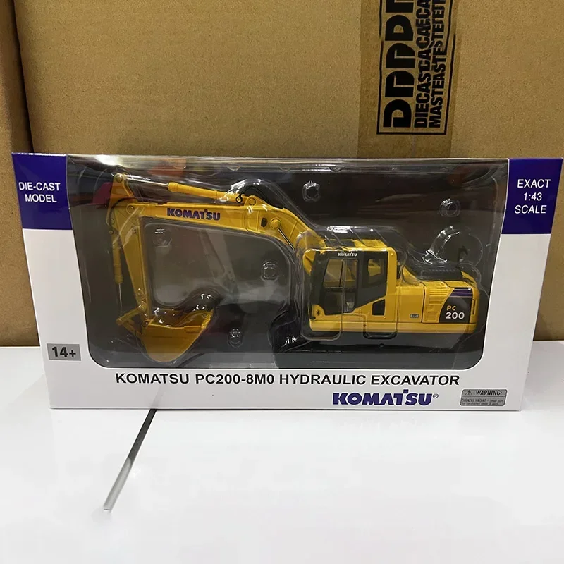 

Литой под давлением масштаб 1:43, экскаватор KOMATSU PC200-8M0, коллекция моделей инженерных транспортных средств из сплава, сувенирные украшения для дисплея