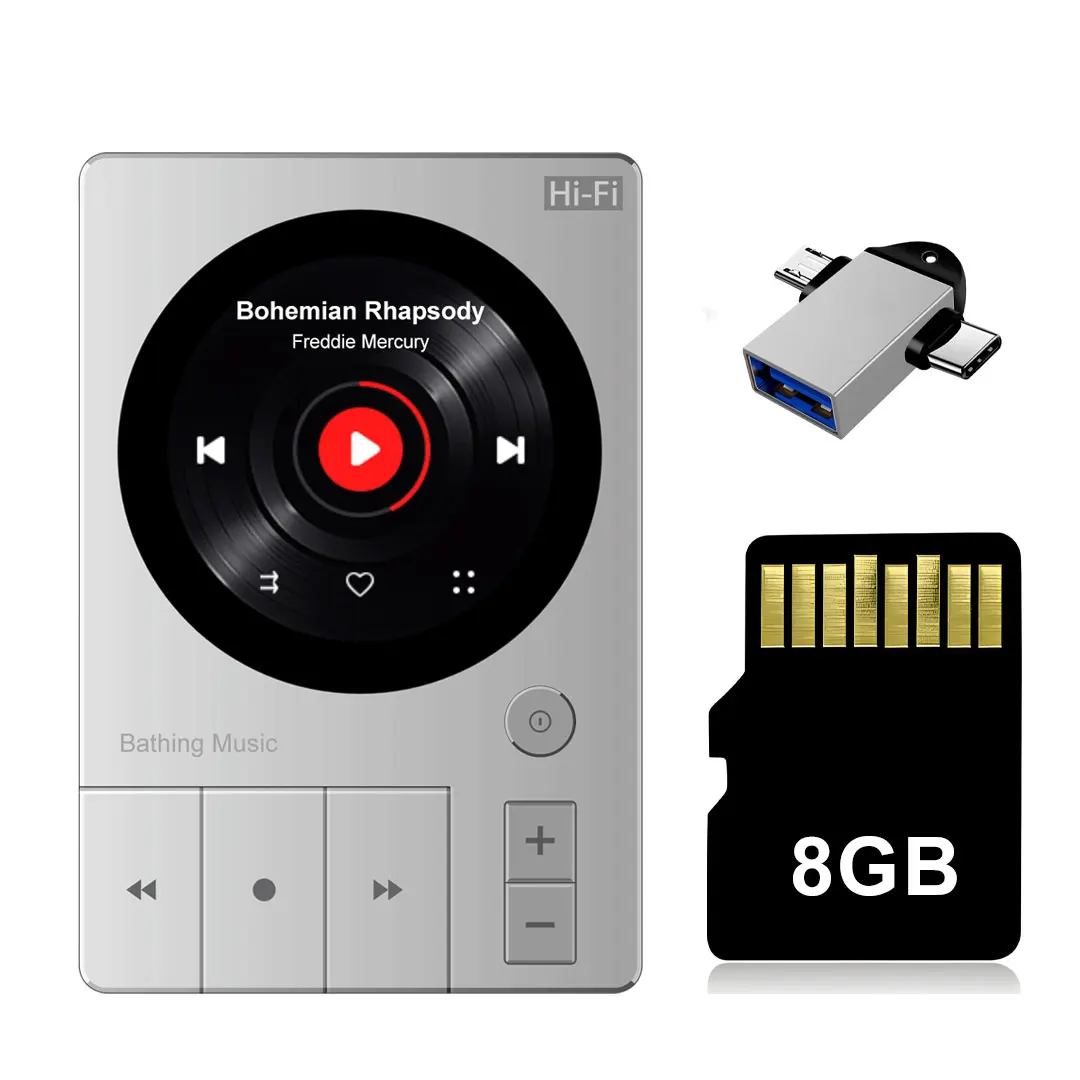 64GB HIFI Verlustfreier MP3-Player Famue BF30 DSD256 192Khz 32bit Klaviertasten-Metalldesign 45H Akkulaufzeit 1,5" Bildschirm Bluetooth 5.3