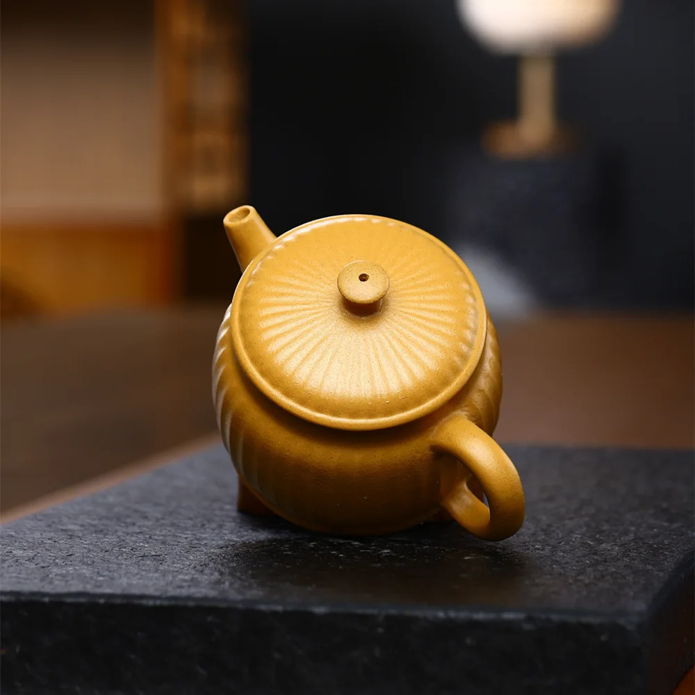 190cc Yixing purple sand pot raw mine high temperature mud wood cooking mouth kung fu home tea set Jade rabbit handmade teapot