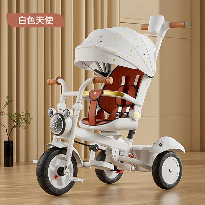 

Children's Tricycle Baby Stroller Children's Bicycle Music Stroller Three in One Baby Walking Cart 1-3 Year Old Infants