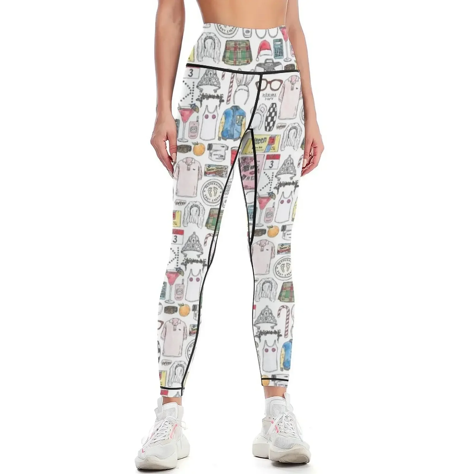 

MEAN GIRLS illustration burn book quote mouse bunny ears kalteen bars tiara orange Leggings
