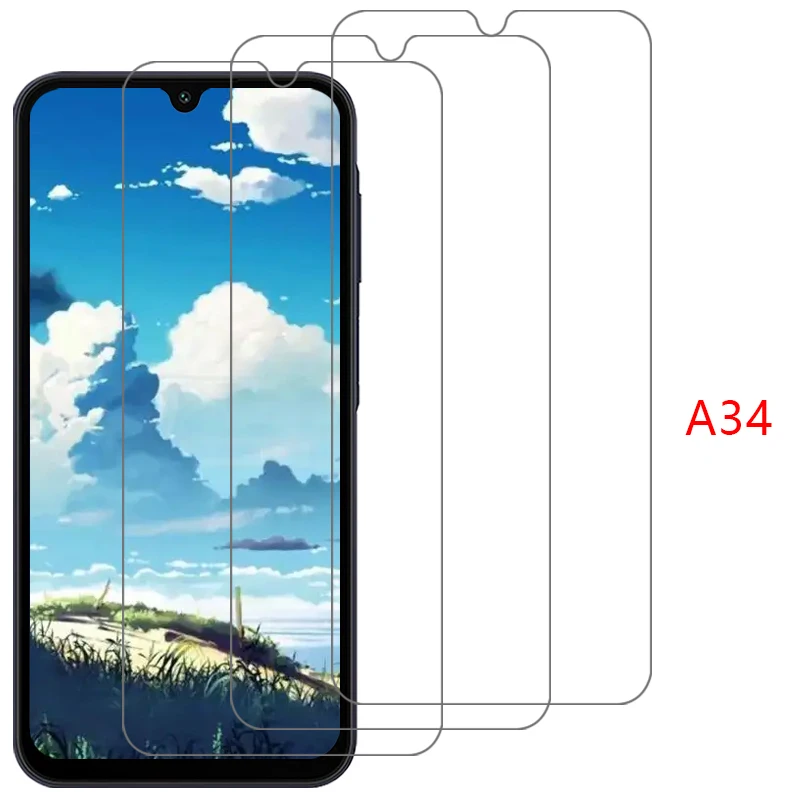 Funda de vidrio templado para Samsung Galaxy A34 5G, carcasa trasera para Samsung A34, Galaxy A34, A 34, 34A, 5G, A345G
