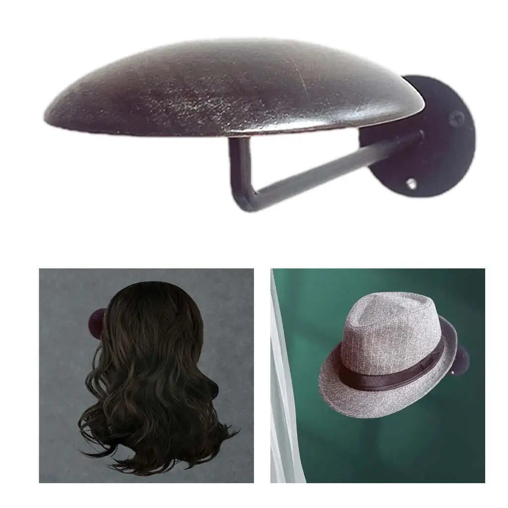 Gantungan penyimpanan topi kayu, gaya Vintage Display berdiri dekoratif dinding untuk Wig bisbol topi koboi