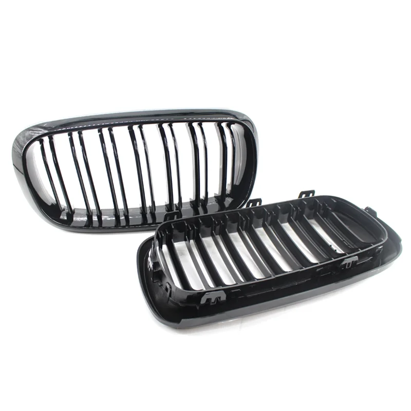 

1Pair Car Grille Double Line Front Kidney For BMW F15 F16 X5 X6 F85 F86 X5M X6M 2014-2018 Replacement Racing Grills-M53K