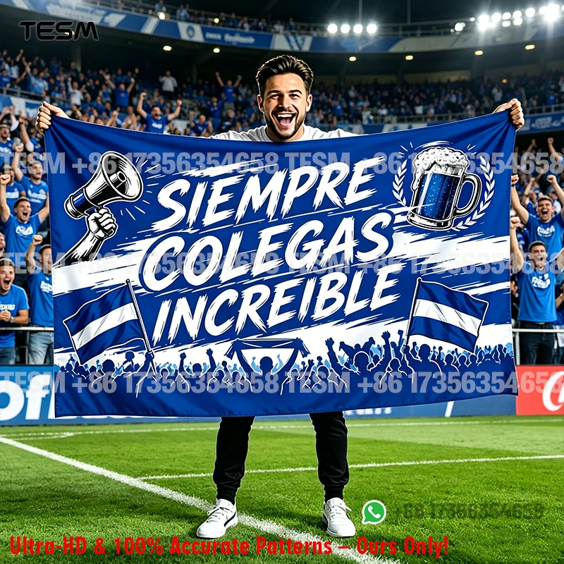 Fans Flag 3D Print Club Banner Sports Stadium Match Cheer Support Banner Birthday Grad Festival Event Decor Shop Promotion