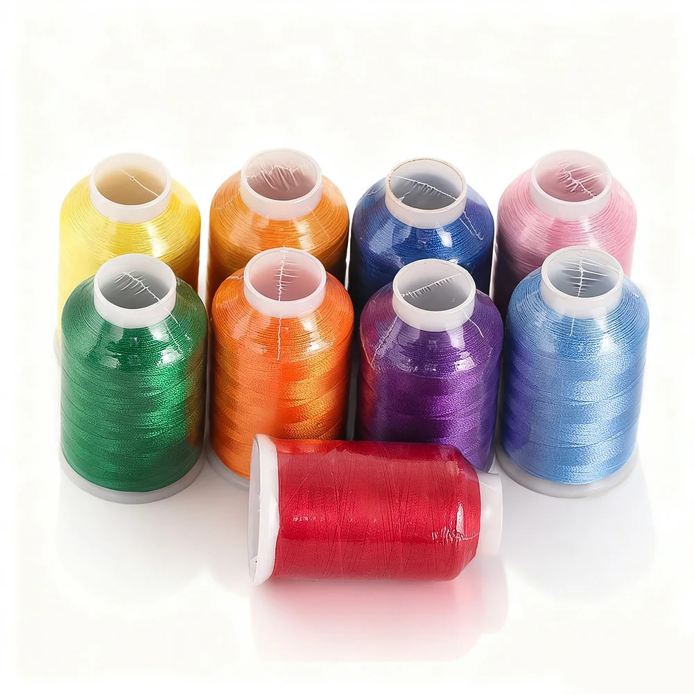 1500m Per Spool Sewing Thread Metallic Computerized Embroidery Machine Thread Crochet Supplies Jewelry Making String Accessories