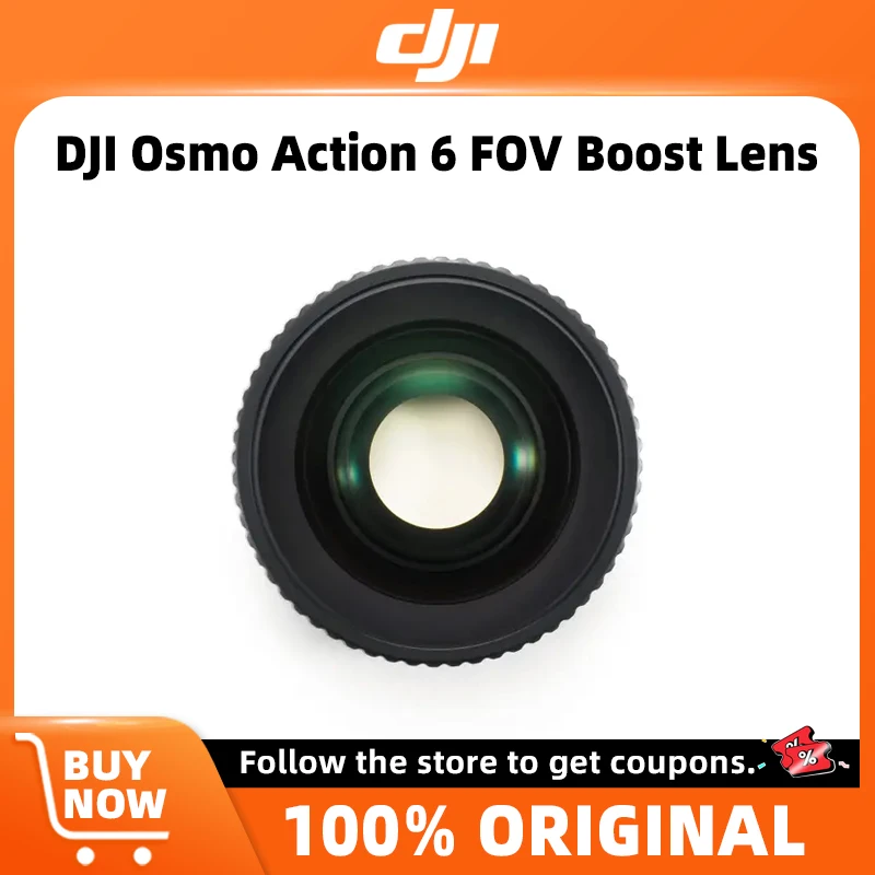 Объектив FOV Boost для DJI Osmo Action 6 расширяет угол обзора камеры до 182° при установке, оригинальные аксессуары в наличии.