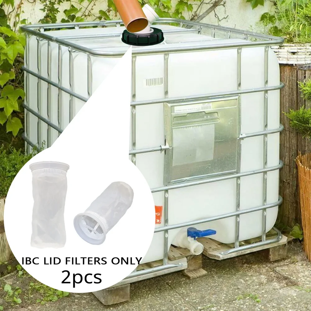 ABJV 2pc IBC Water Tank Filter Set Nylon Filter Venting Cover for Ton Barrels Tote Tank Lid for Rainwater Collection