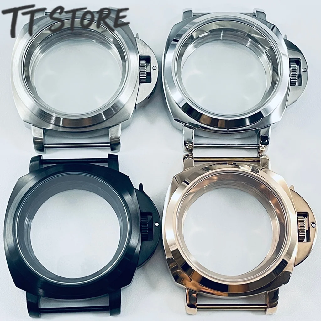 

40MM Sapphire Crystal Watch Case Stainless Steel With Handle Case For NH35 NH36 4R36 7S26 7002 Movement Watch Accessories