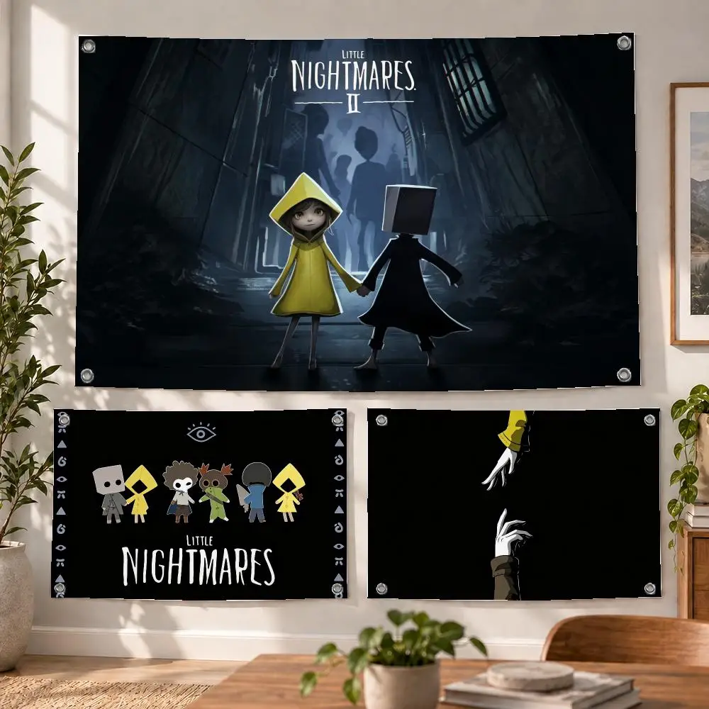 Game Horror Little Nightmares Flags Decorative Flag Banner Indoor Bedroom Dorm Gaming Room Wall Party Club Decor Fan Gift