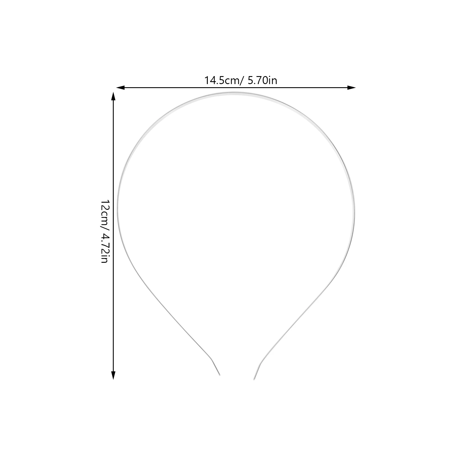 50pcs Stainless Hair Hoops Plain Blank Diy Headband Accessories Women Craft Stainless Steel Headbands Supplies Daily Headdress