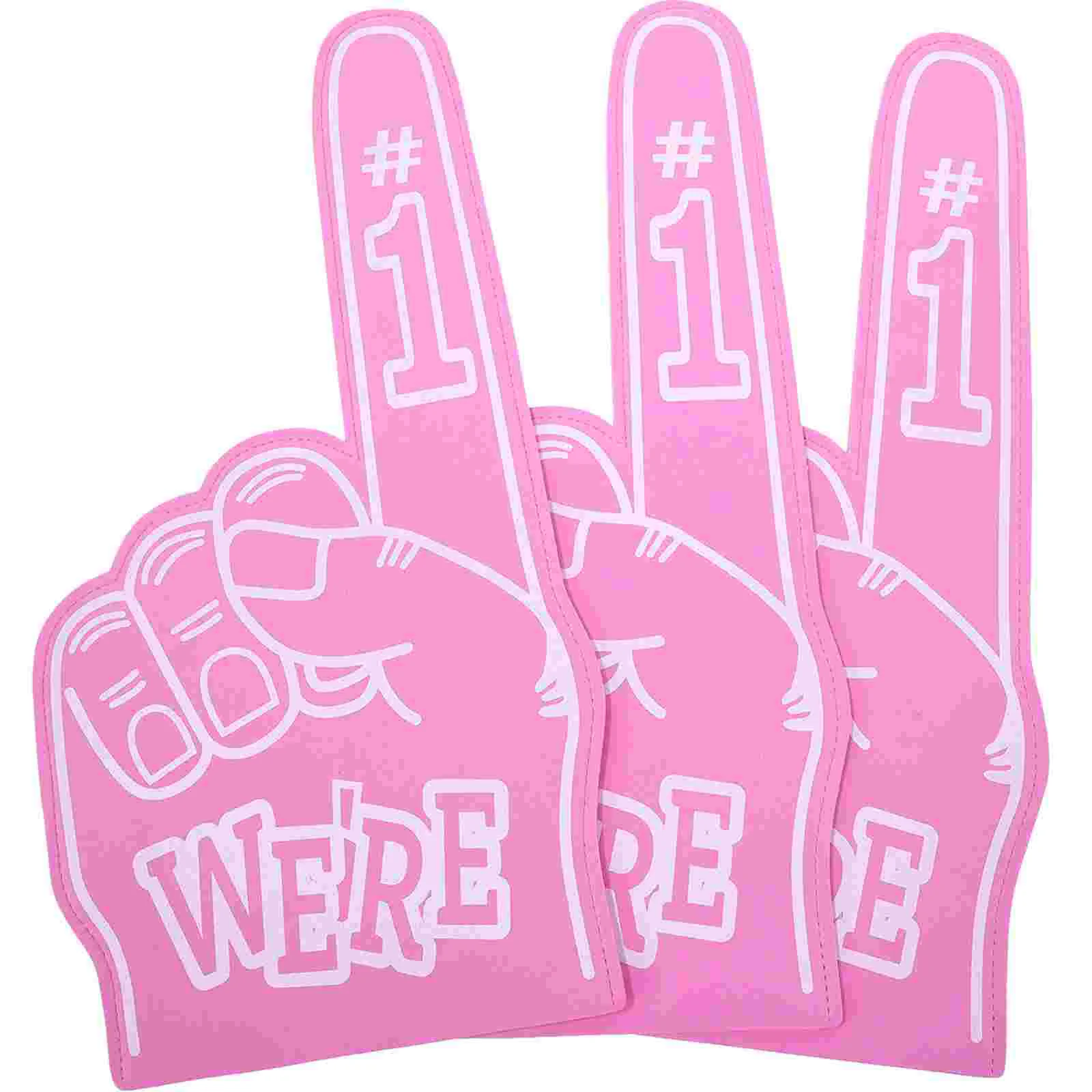 3 Pcs Cheering Clapper Kids Toys Football Game Foam Fingers Bulk Giant Hands Cheerleading Stuff