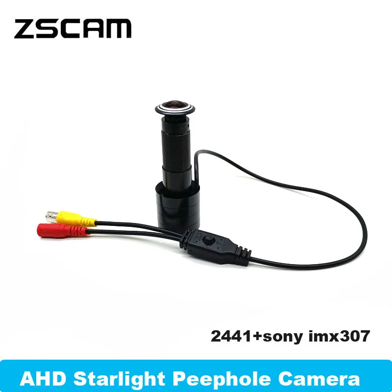 

2MP Door Eye Hole CCTV AHD/TVI/CVI/CVBS 4 In 1 Video Peephole Camera IMX307 Starlight 0.0001Lux OSD Ultra Wider Angle Viewer Cam
