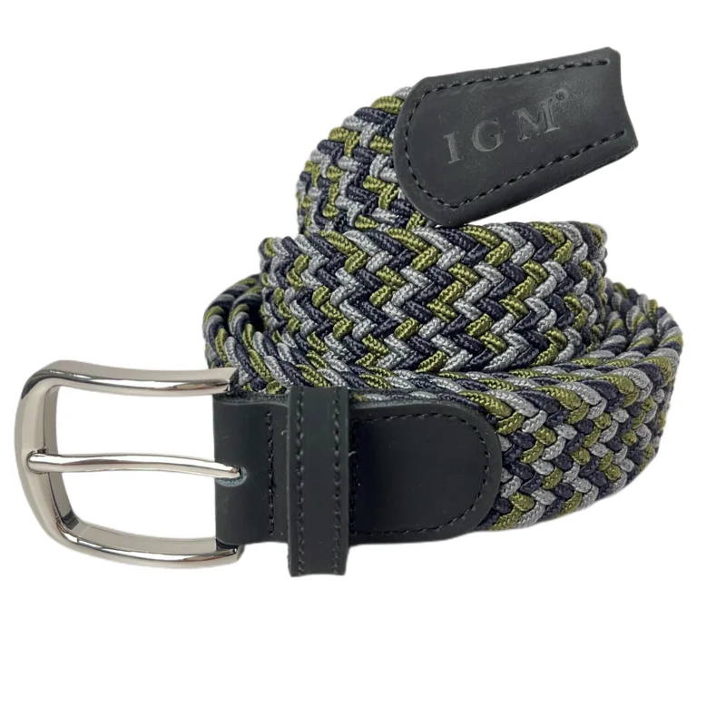 Genuine Leather Golf Belt Braided Stretchy Belt for Men's & Women's Colorful Casual Canvas Elastic For Jeans Shorts