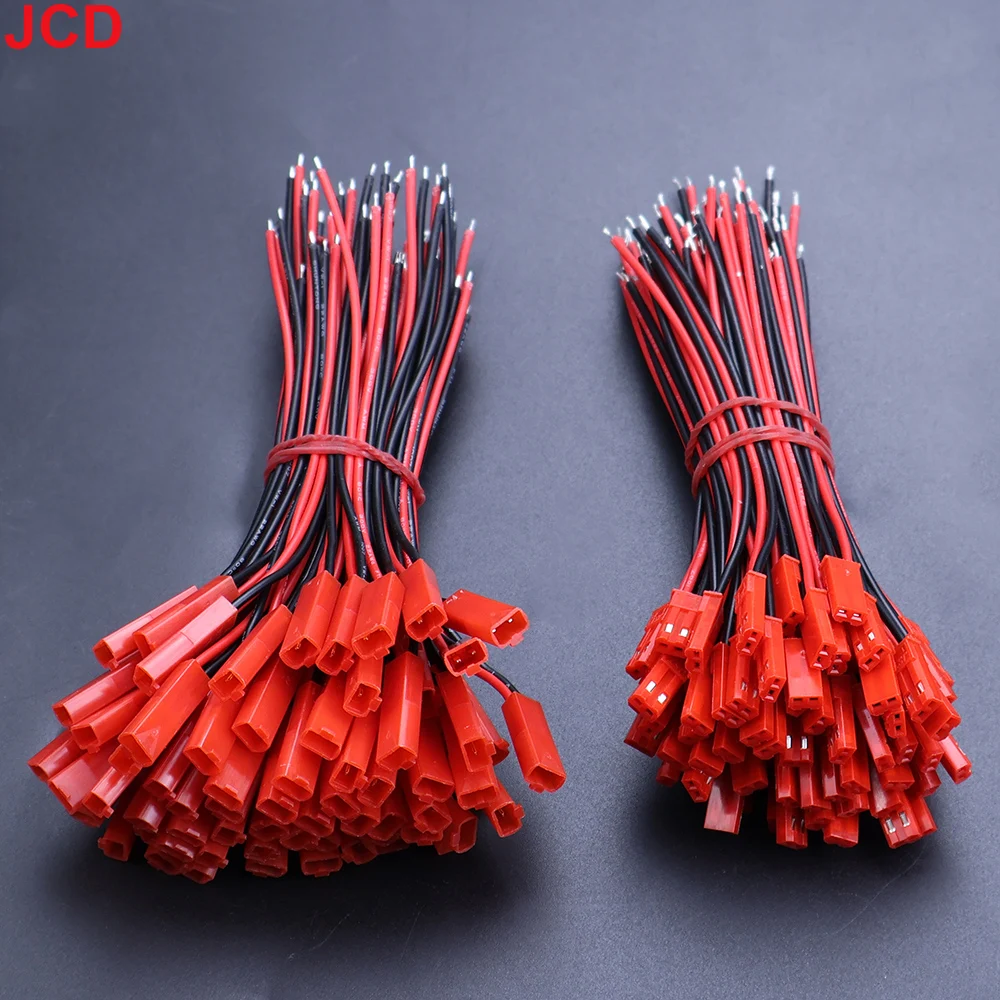 5/10/20 Pairs 22 AWG JST Plug Connector 2 Pin Male Female Plug Connector Cable Wire for LED Lamp Strip RC Toys Battery 10/20cm