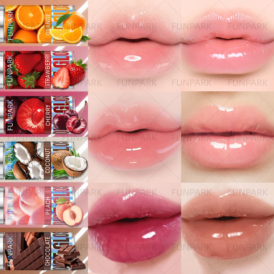 1PC Moisturizing Lip Gloss Lip Balm Lip Oil for Lips 6 colors High Pigment Liquid Lipstick Pink Red Makeup Gifts Lip Cosmetics