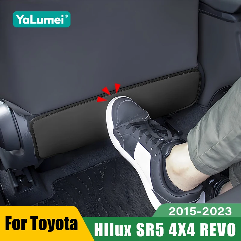 لتويوتا هايلكس SR5 4X4 ريفو 2015 2016 2017 2018 2019 2020 2021 2022 2023 المقعد الخلفي غطاء حامي مكافحة ركلة الحصير اكسسوارات #1