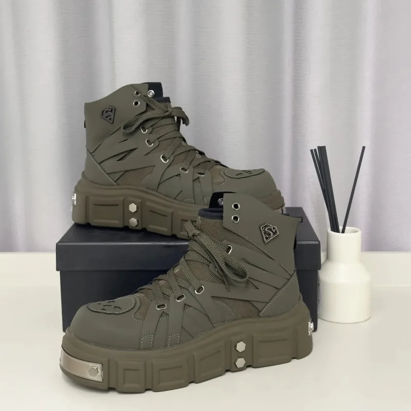 

Platform Derby Shoes for Men Classic British-Style Casual Men's Leather Shoes Fashion Designer Luxury Sneakers Zapatos De Hombre