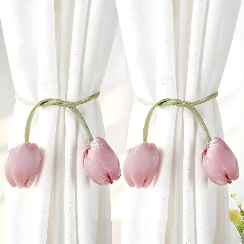 NEW Creative Fashion Tulip Curtain Straps Adjustable Elegant Curtain Tieback Beautifully Curtains Tie Rope Homestay
