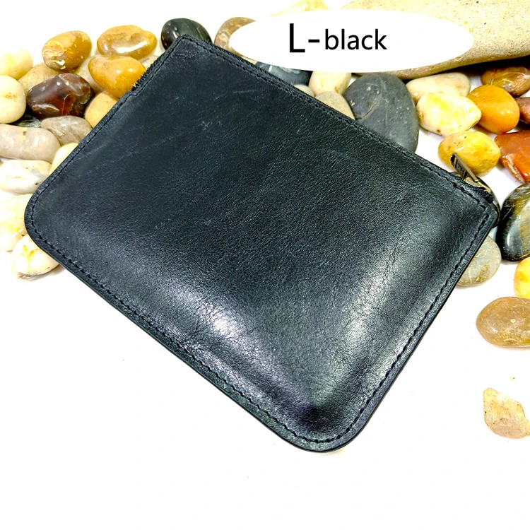 Mini Zipper Waist Bag Leather Belt Pack Small ID Card Holder Driver's license holster Passport Wallet Mobile Phone Sheath LHD