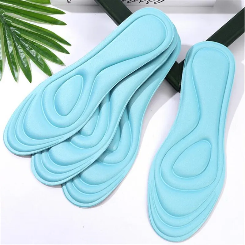 1PAIR Memory Foam Orthopedic Insoles For Shoes Nano Antibacterial Deodorization Sweat Absorption Insert Sport Shoes Running Pads