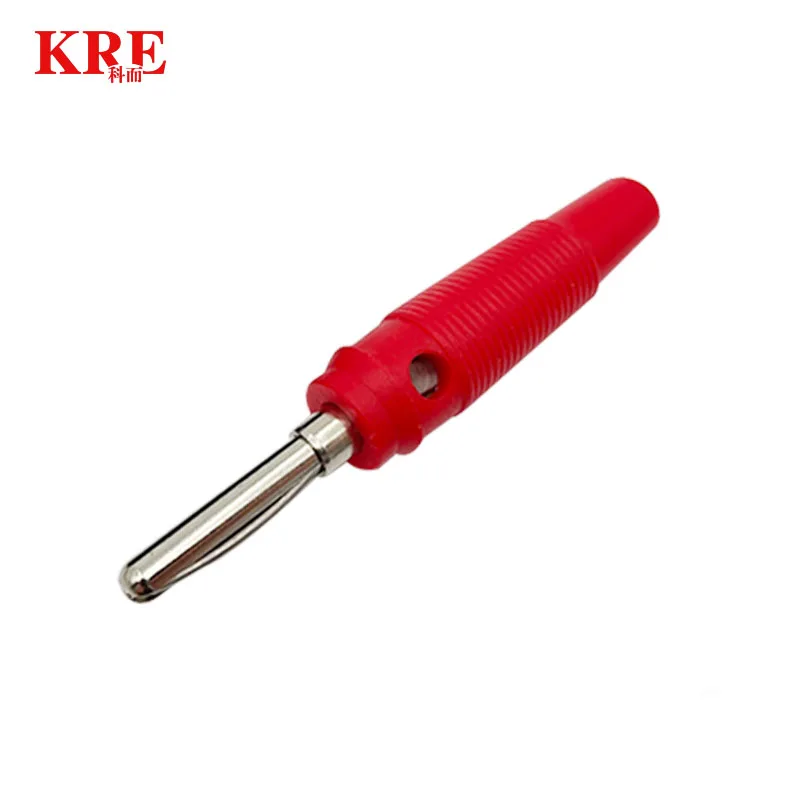 KRE 20Pcs 4mm Banana Plug High Current Insulated Shrouded Stackable Connector Screw Connection